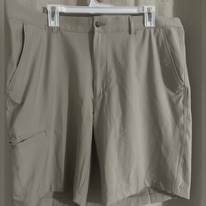 Greg Norman Tan Golf Shorts